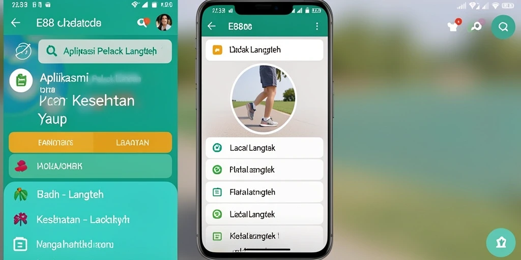Antarmuka E88 yang menampilkan pelacakan langkah aktif.
