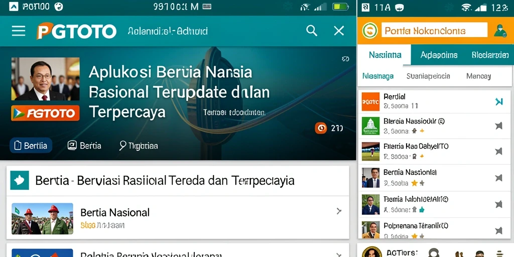 Antarmuka aplikasi PGTOTO yang menarik dan informatif.