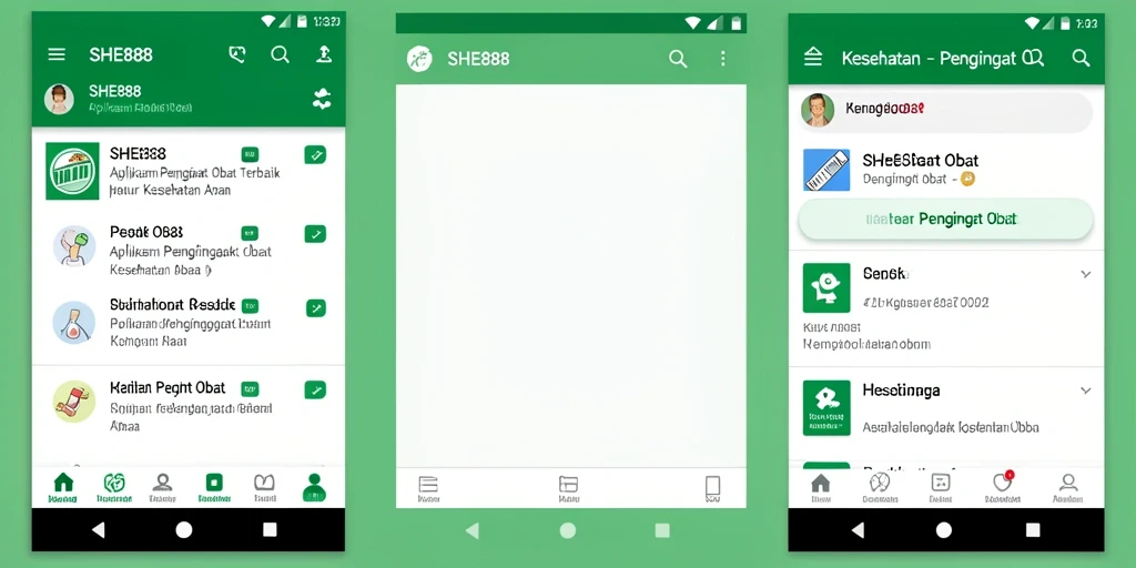 Tampilan antarmuka aplikasi Pengingat Obat yang user-friendly.