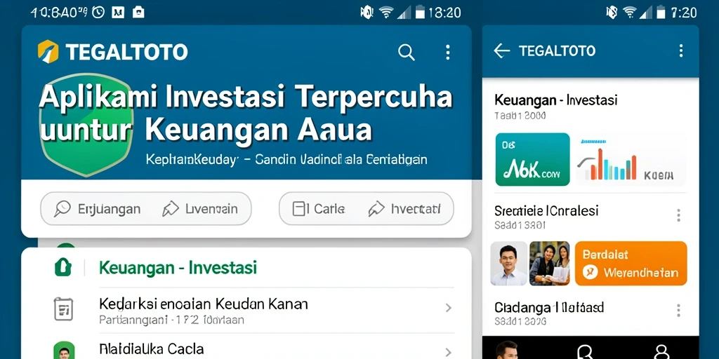 Tampilan antarmuka TEGALTOTO yang modern untuk investasi.