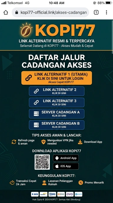 Link Alternatif Kopi77 untuk Pengguna Android